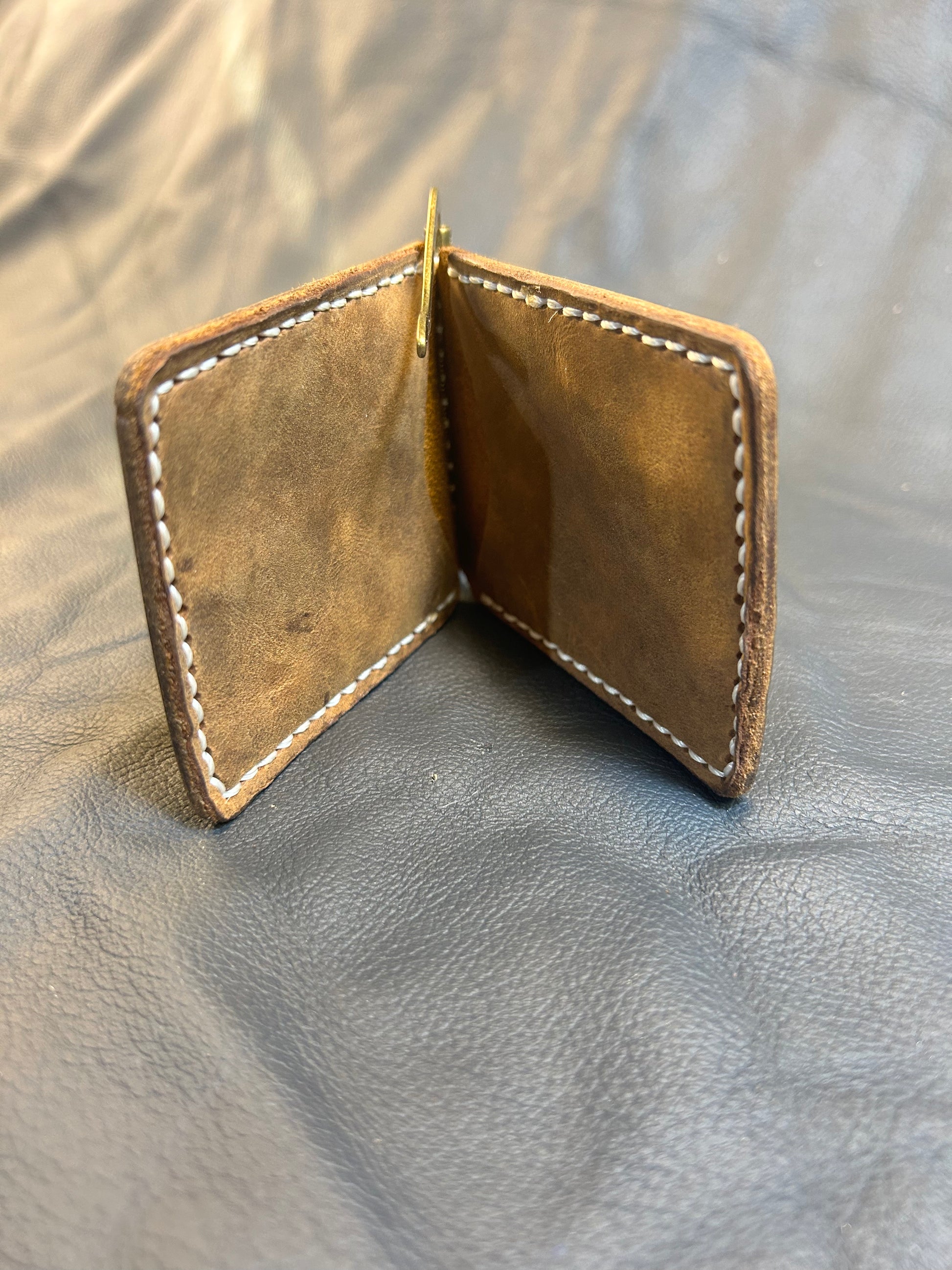 Bifold 2-4 pocket Leather Wallet inside