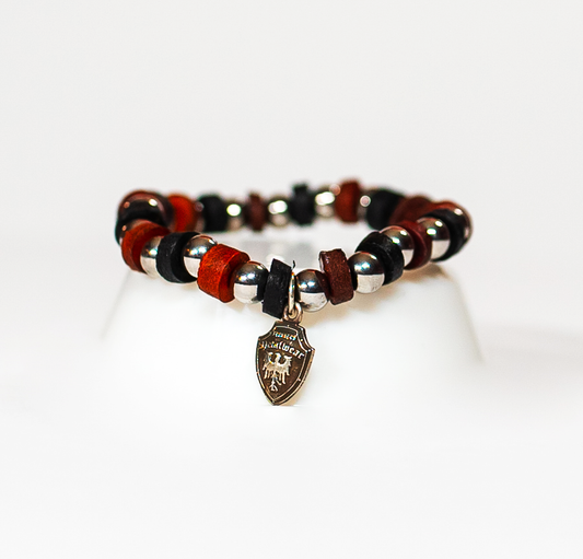 Beaded Bracelet Dark Brown/Black - Image #1