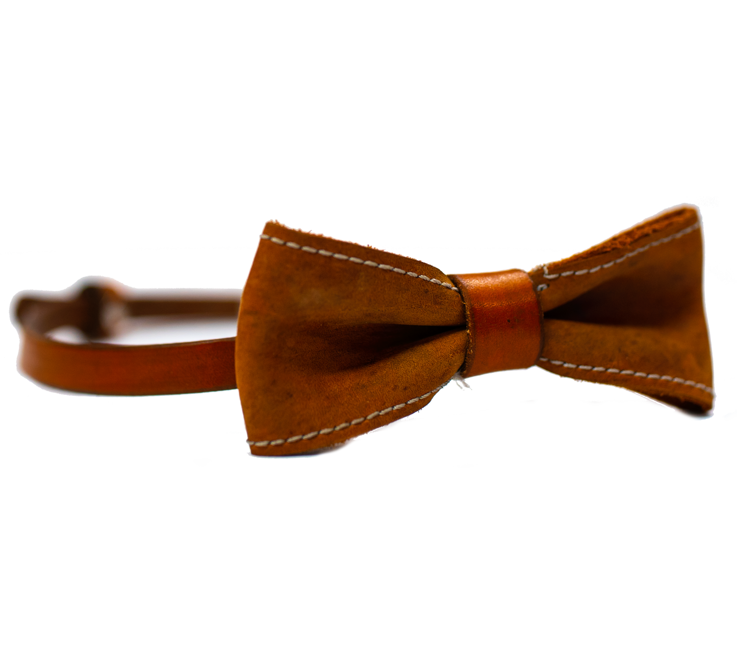 Leather bow tie - front