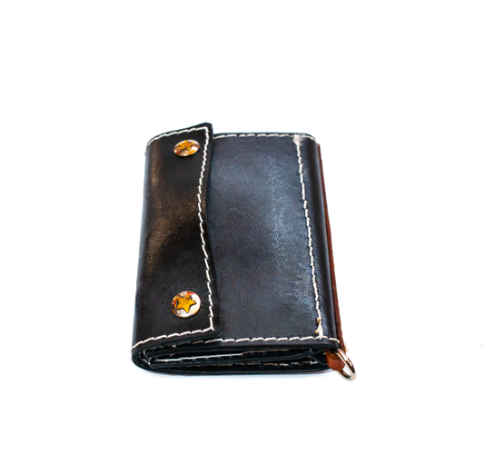 Black Leather Wallet - front