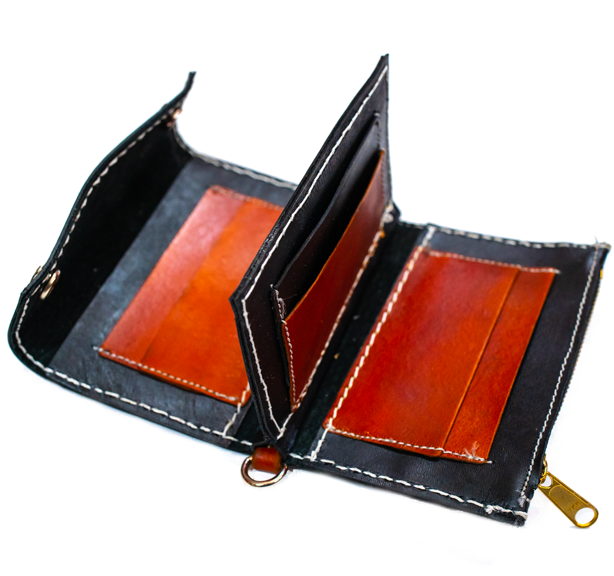 Black Leather Wallet - inside