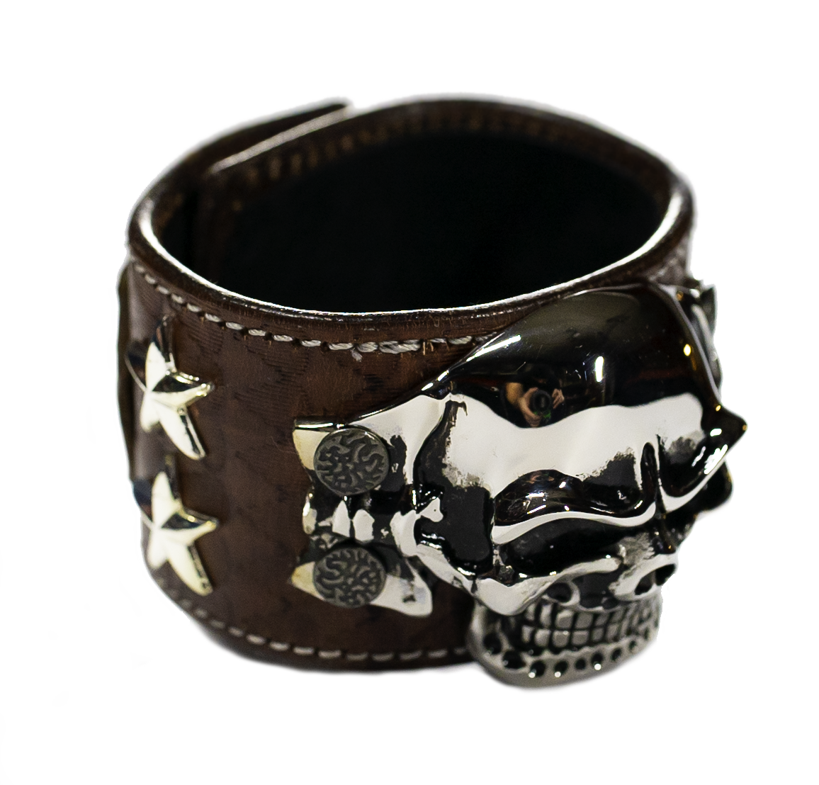 The Big Skull Dark Brown Leather