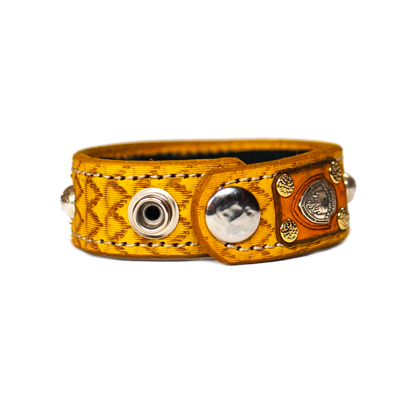 The Angel Wing Leather Bracelet back side