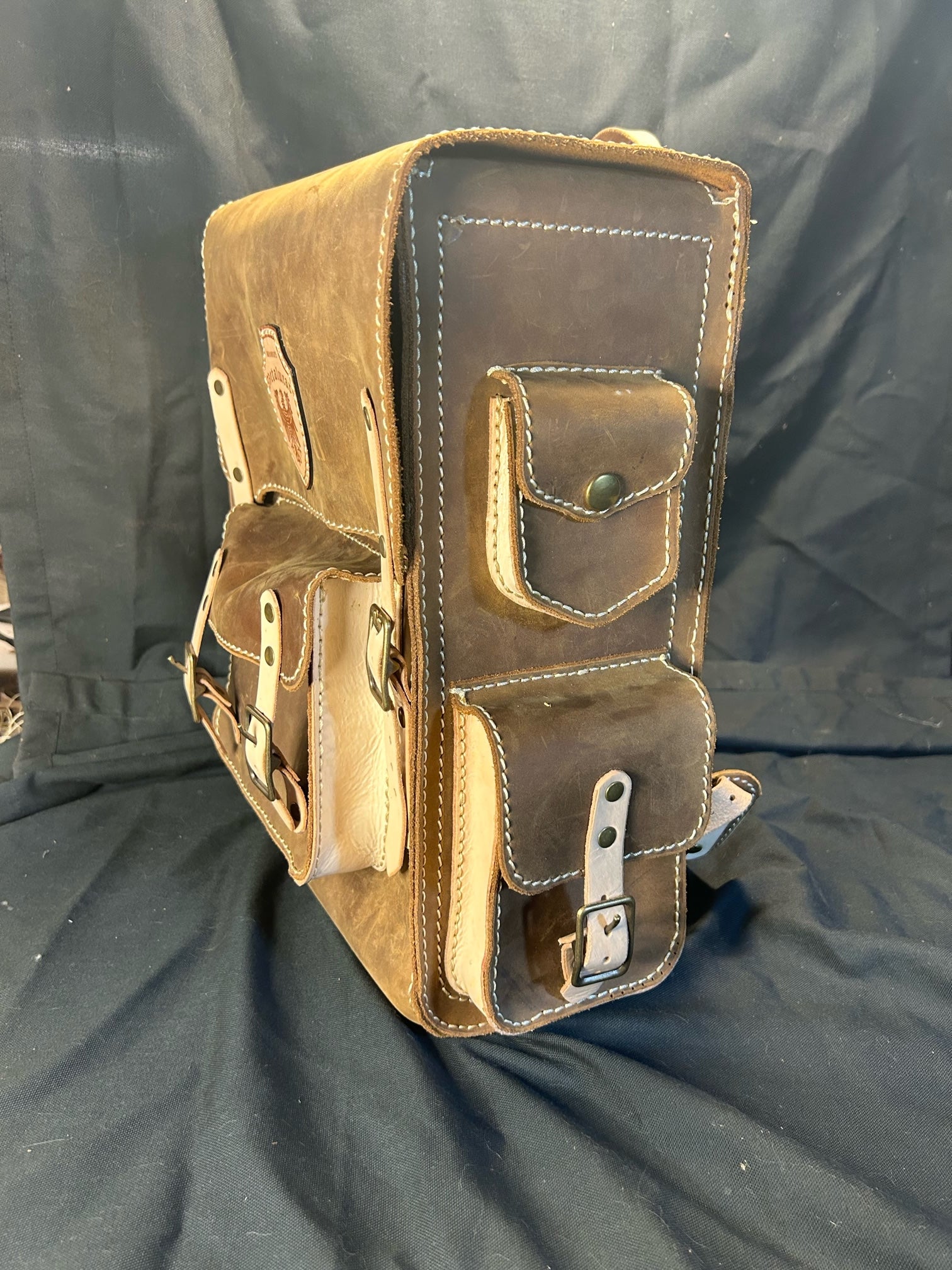 Leather Explorer Backpack Left Side