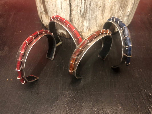 The Striped leather Dragon Trail Cuff