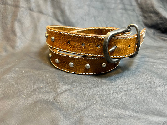 Light Brown Leather Belt #7