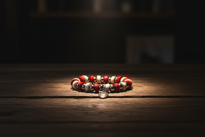 Beaded Bracelet Ferrari Red - Rustic Table