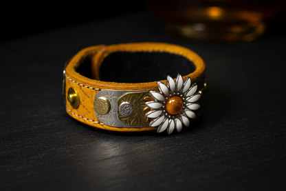 The Maiden Yellow Leather W/Sterling Silver Pendant