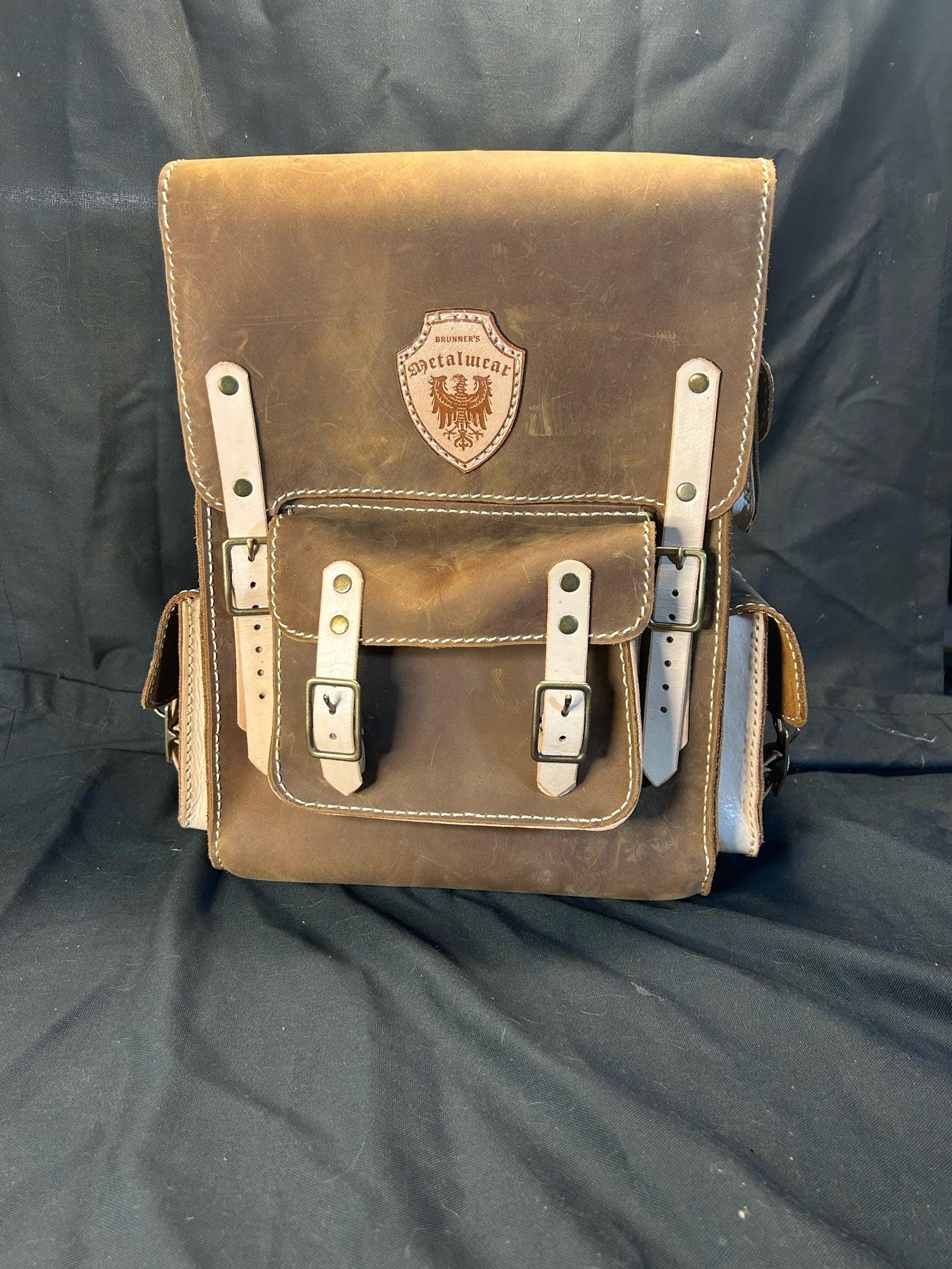 Leather Explorer Backpack front