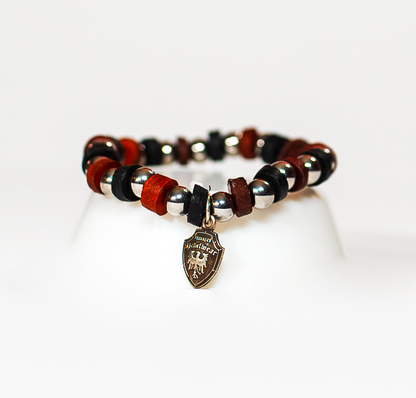 Beaded Bracelet Dark Brown/Black - Image #1