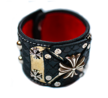 Sir Charles - Black on Black Leather Bracelet – Brunner's Sir Charles - Black on Black Leather Bracelet – Brunner's