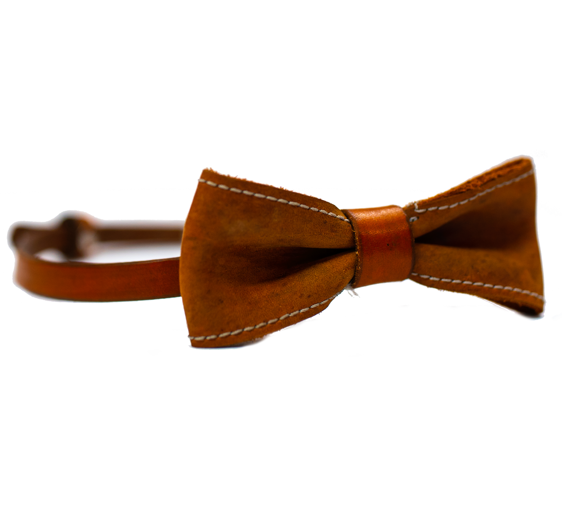 Leather bow tie - front